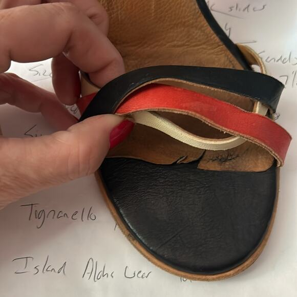 Coclico Spain multi color leather strappy stacked heel sandals. Size 41/10.5 - Picture 8 of 8